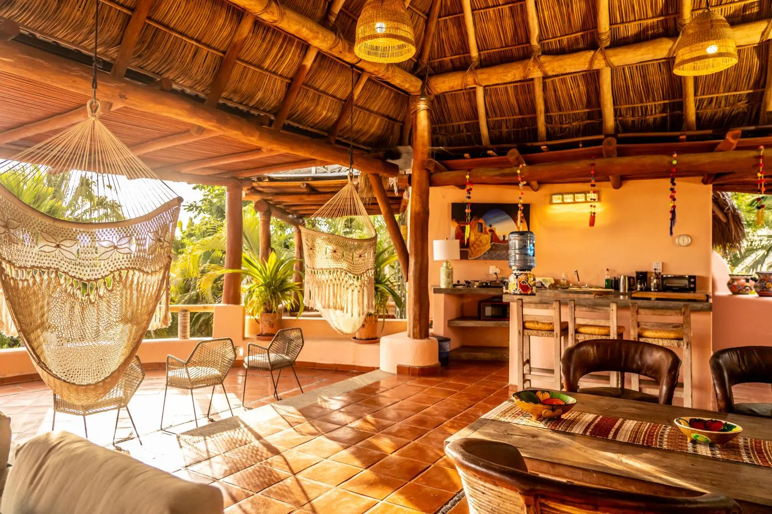 Palapa deck with kitchenette