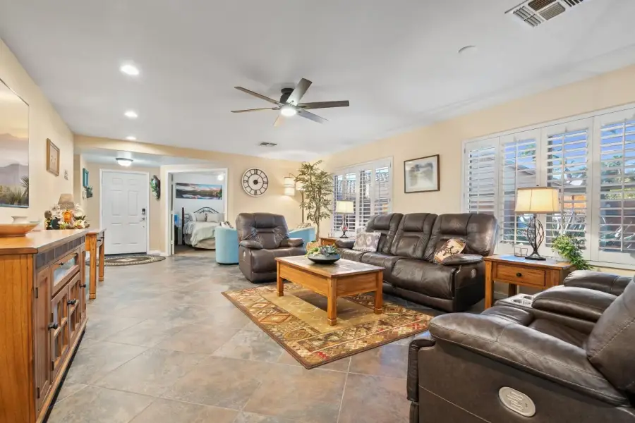 Comfortable reclining seats & 65" smart TV